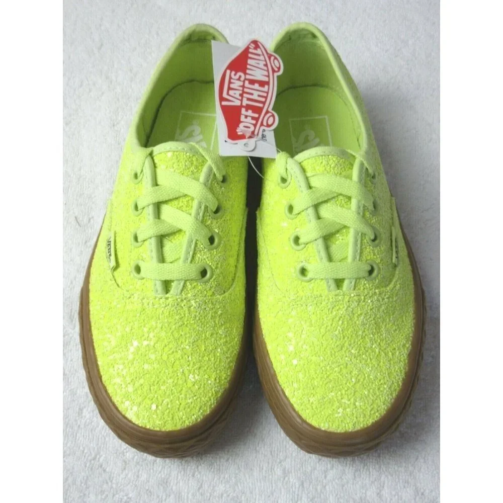 COPY - Vans Women's Authentic Ice Cream Cone Glitter Yellow Gum Shoes Size 6 NI…